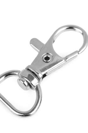 Karabiinilukko hihnalenkillä 12 mm hopea
