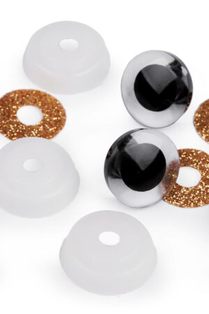 Turvasilmä 20 mm kulta glitter (2 kpl)