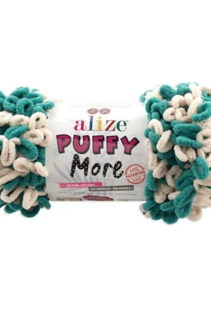 Alize Puffy More 6542 vihreä-vaalea beige