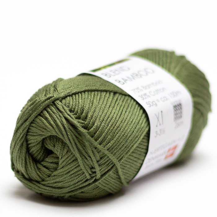 Hjertegarn Blend Bamboo 7150 sammalenvihreä