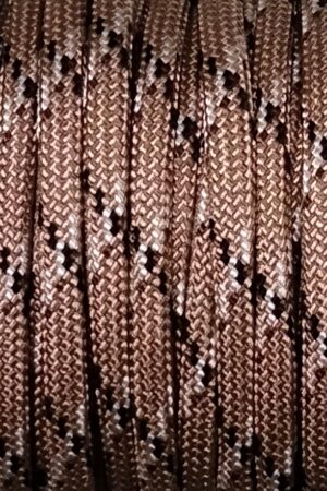 Paracord 4 mm vaaleanruskea-valkoinen-musta 24 m tukkupakkaus