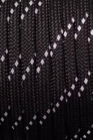 Paracord 4 mm heijastava, musta 25 m tukkupakkaus