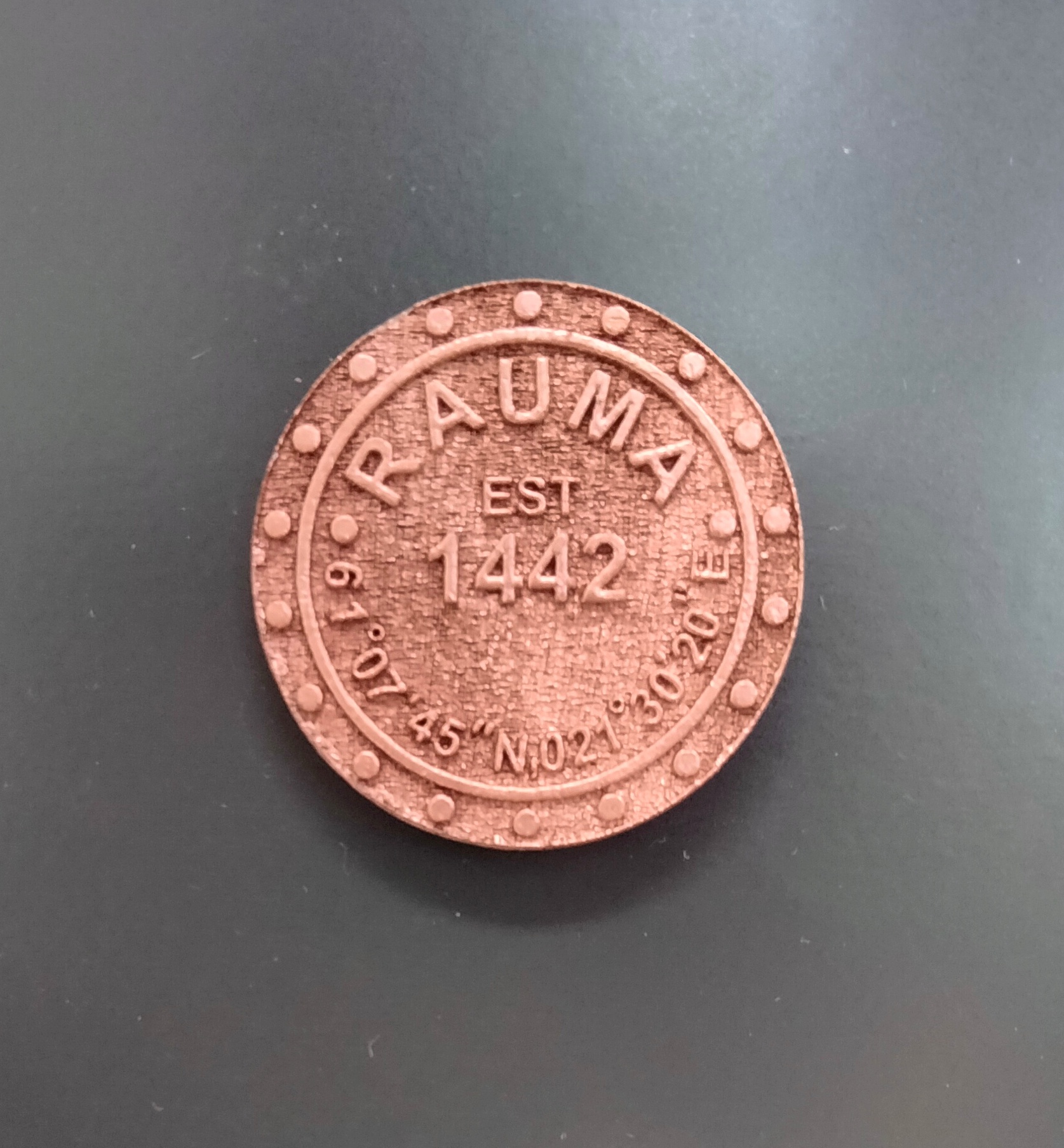 Rauma-magneetti Kolikko pronssi