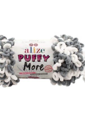 Alize Puffy More 6558 harmaa-valkoinen