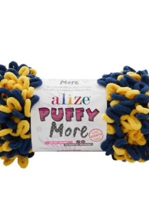 Alize Puffy More 6631 sini-keltainen