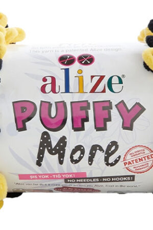Alize Puffy More 6663 musta-keltainen