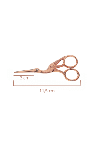 Haikara-kirjontasakset 11,5 cm ruusukulta