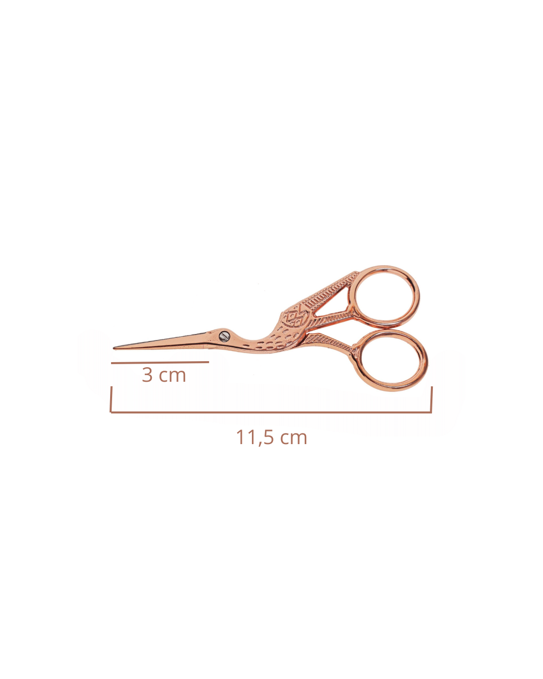 8445 haikarasakset ruusukulta Haikara-kirjontasakset 11,5 cm ruusukulta