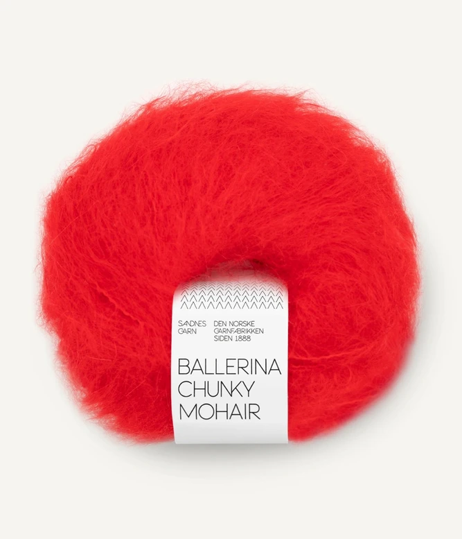 8500 ballerinachunkymohair 4018 Sandnes Garn Ballerina Chunky Mohair 4018 Scarlet red