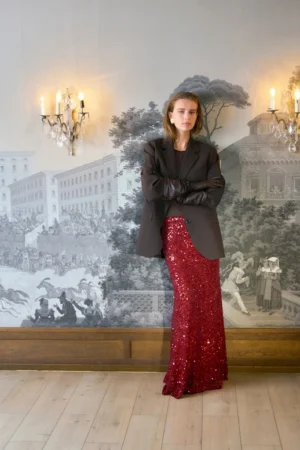 Sandnes 2610-02 Paljett Vea Skirt -neuleohje englanti